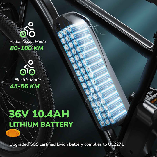 Finbike M10 Electric Mountain Bike 26" Off-Road Tires 36V 10.4Ah Battery