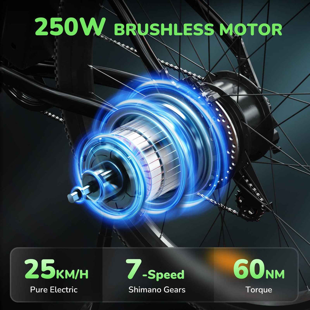 Finbike M10 Electric Mountain Bike 26" Off-Road Tires 36V 10.4Ah Battery