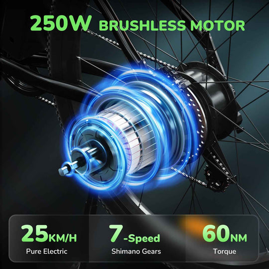 Finbike M10 Electric Mountain Bike 26" Off-Road Tires 36V 10.4Ah Battery