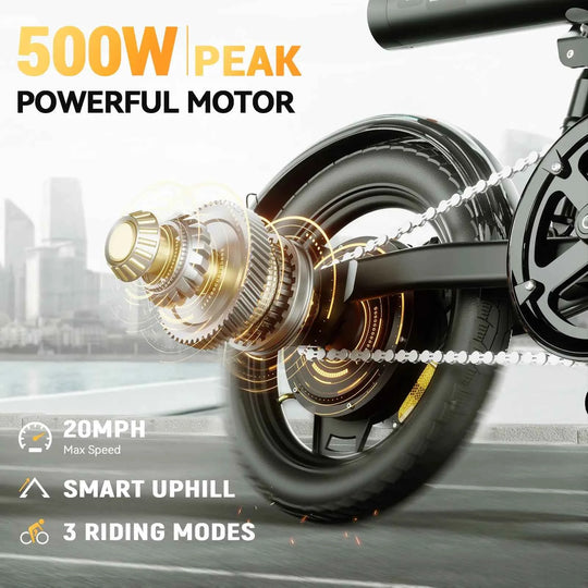 Finbike U1 Electric Commuter Bike 14" Tires 36V 7.8Ah Battery