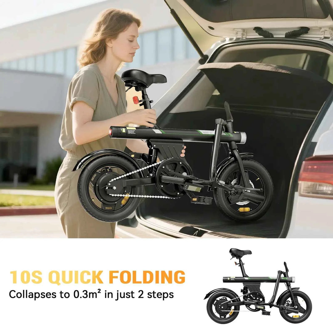 Finbike U1 Electric Commuter Bike 14" Tires 36V 7.8Ah Battery