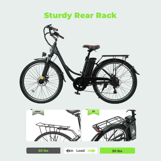 Finbike U2 Electric Step-Thru Bike 26" Tires 36V 13Ah Battery