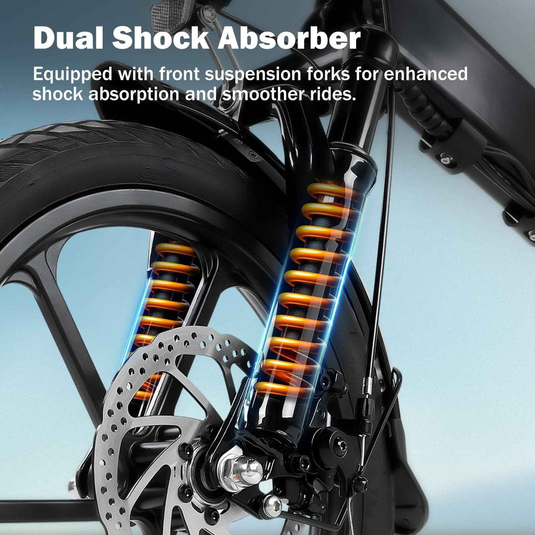 Finbike U3 Electric Foldable Bike 16" Tires 36V 7.8Ah Battery