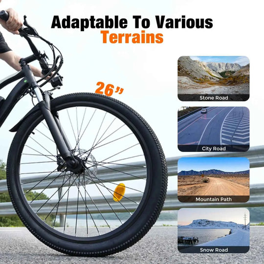Finbike EB3 Electric Mountain Bike 26" Tires 36V 10.4Ah Battery