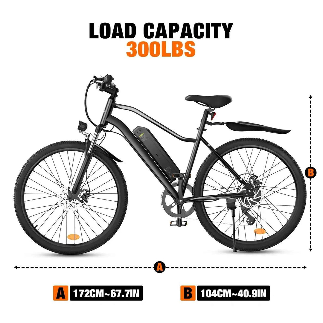Finbike EB3 Electric Mountain Bike 26" Tires 36V 10.4Ah Battery