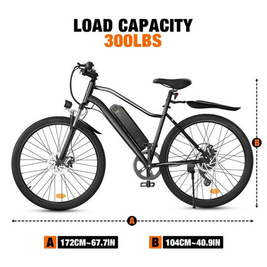 Finbike EB3 Electric Mountain Bike 26" Tires 36V 10.4Ah Battery
