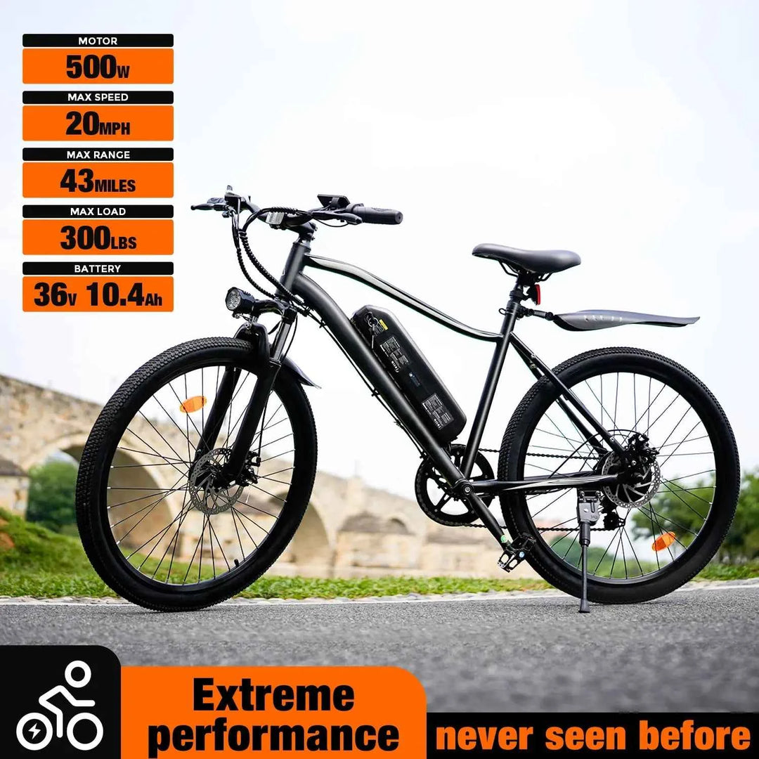 Finbike EB3 Electric Mountain Bike 26" Tires 36V 10.4Ah Battery