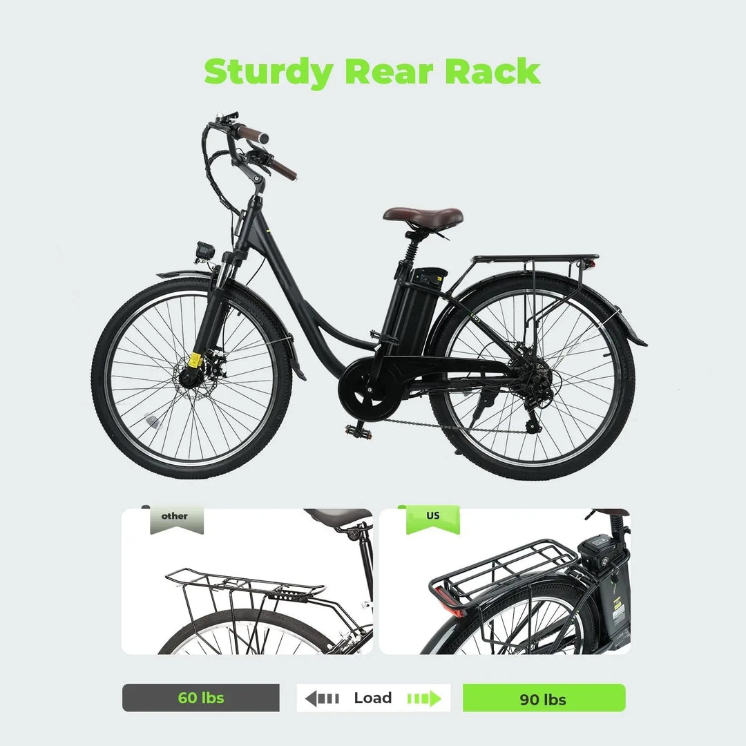 Finbike U2 Electric Step-Thru Bike 26" Tires 36V 13Ah Battery