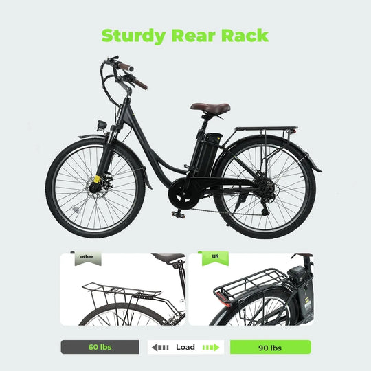 Finbike U2 Electric Step-Thru Bike 26" Tires 36V 13Ah Battery