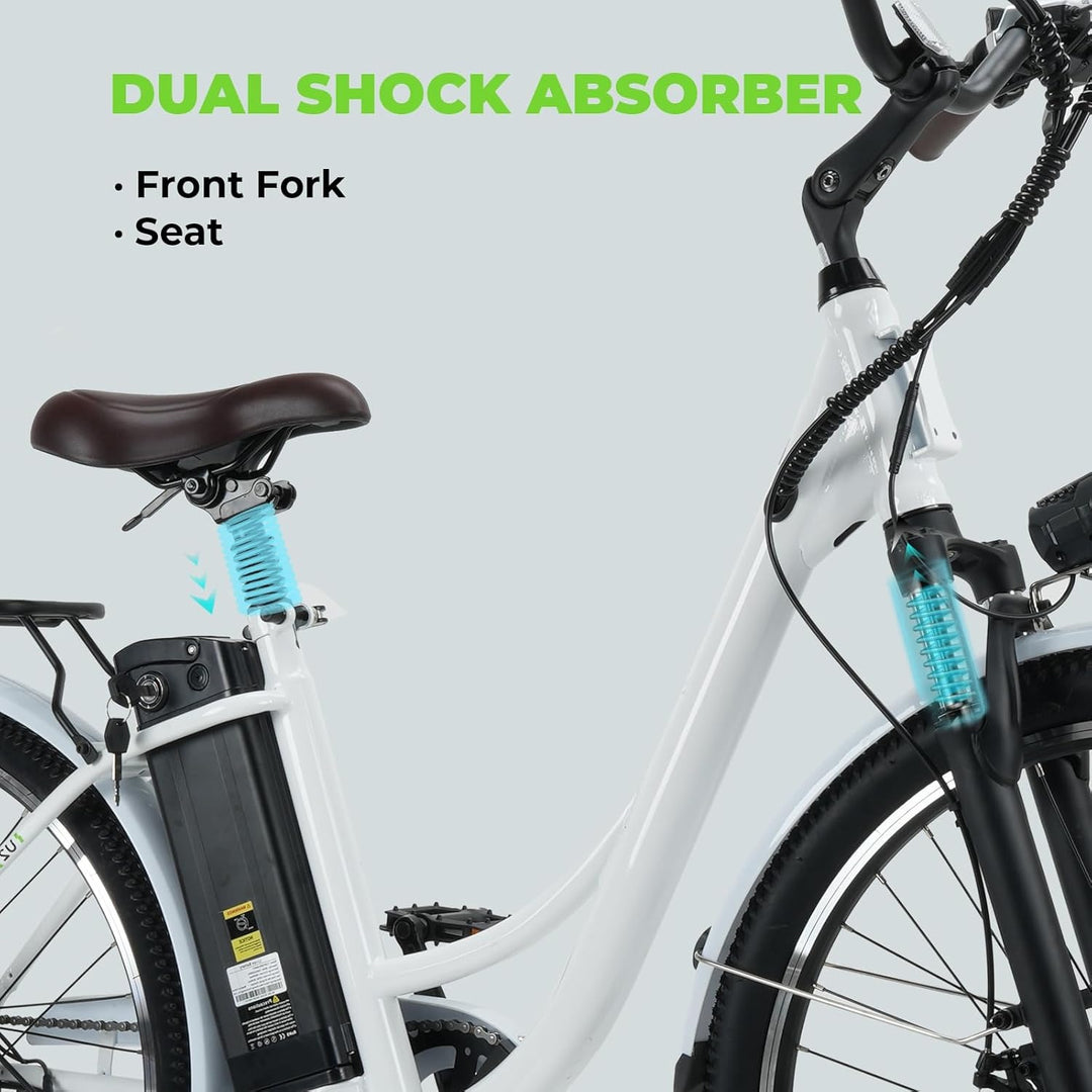 Finbike U2 Electric Step-Thru Bike 26" Tires 36V 13Ah Battery
