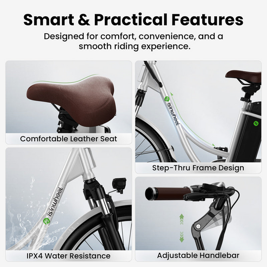 Finbike U2 Electric Step-Thru Bike 26" Tires 36V 13Ah Battery