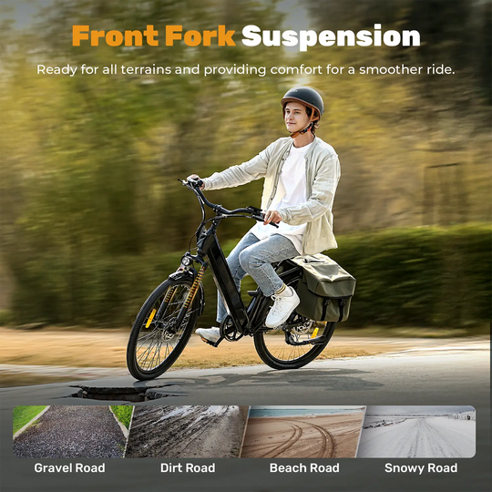 Finbike Ucity 26" Tire Electric Trekking Bike 36V 10.4Ah Battery