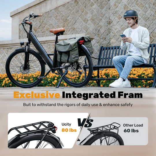 Finbike Ucity 26" Tire Electric Trekking Bike 36V 10.4Ah Battery